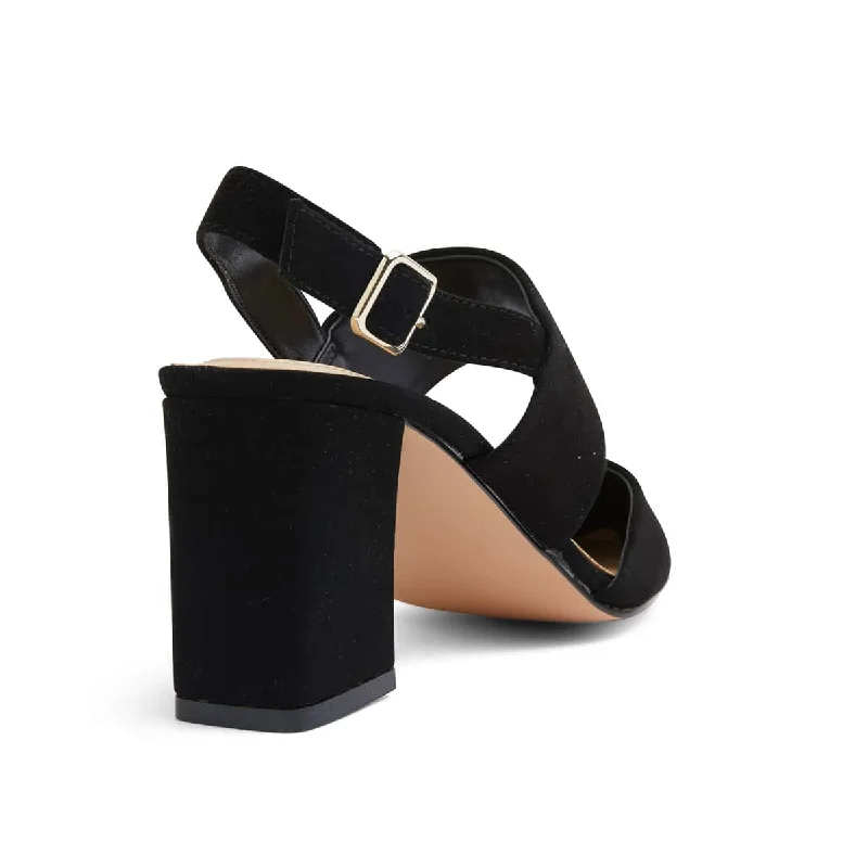 Kitson Heel in Black Suede