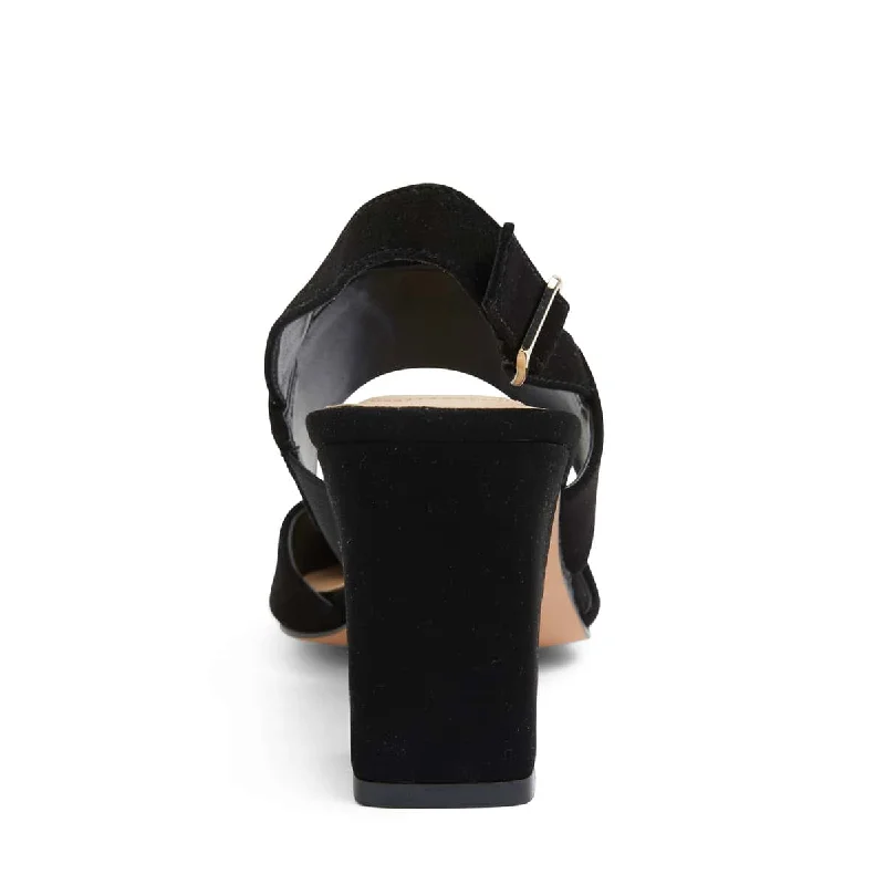 Kitson Heel in Black Suede