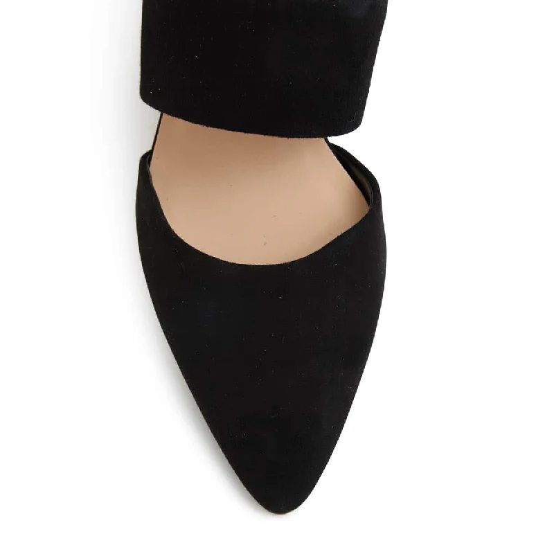 Kitson Heel in Black Suede