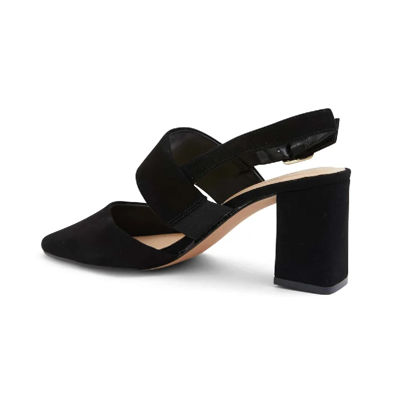 Kitson Heel in Black Suede