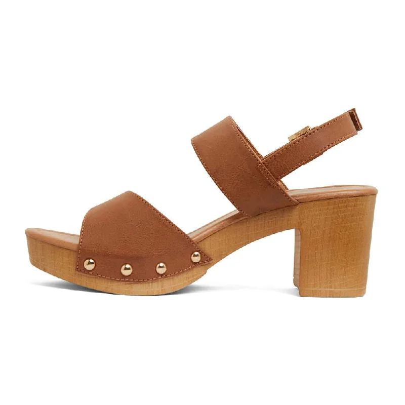 Lana Heel in Tan Smooth