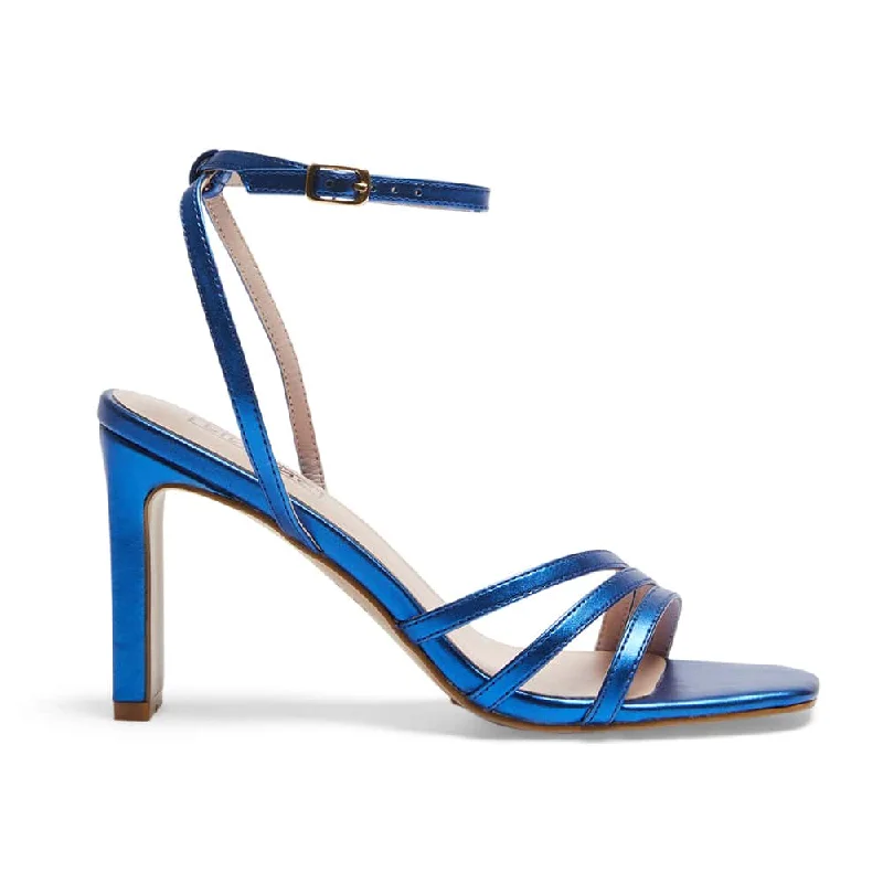 Lara Heel in Blue Metallic