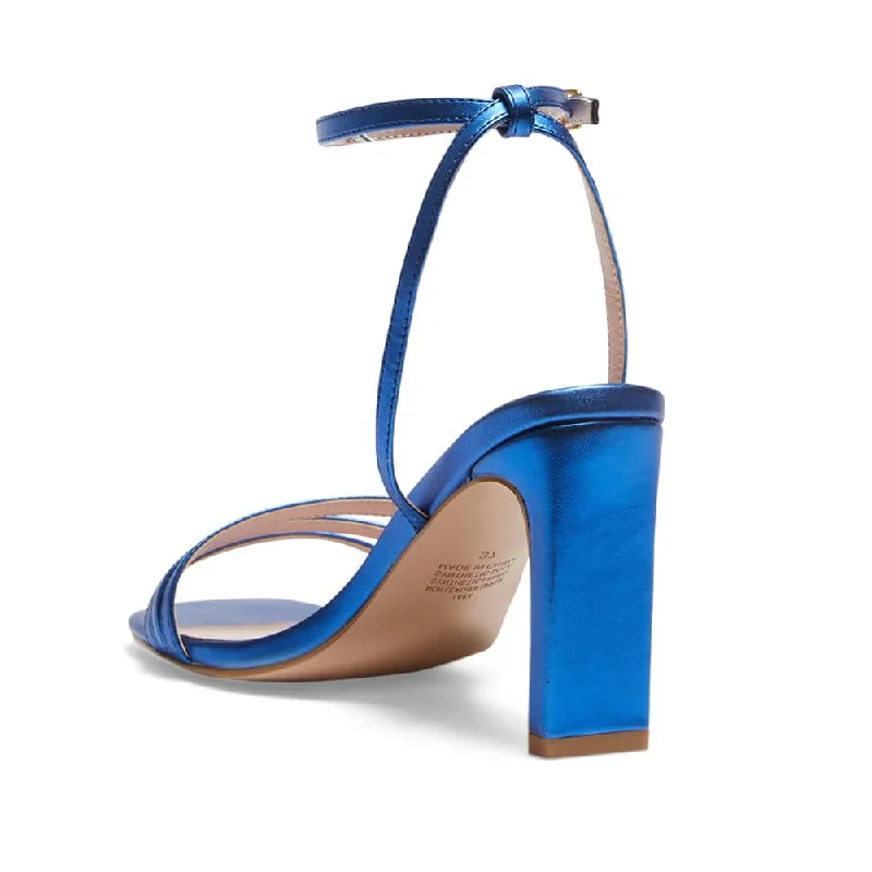 Lara Heel in Blue Metallic