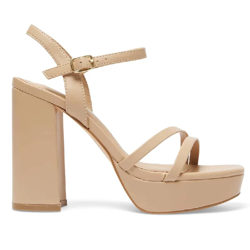 Lulu Heel in Nude Smooth