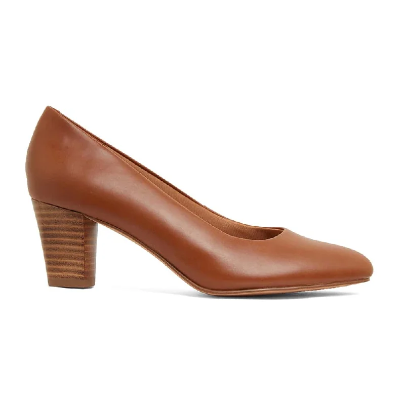 Marley Heel in Cognac Leather