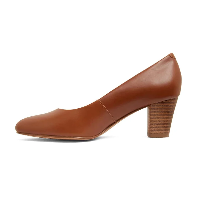 Marley Heel in Cognac Leather