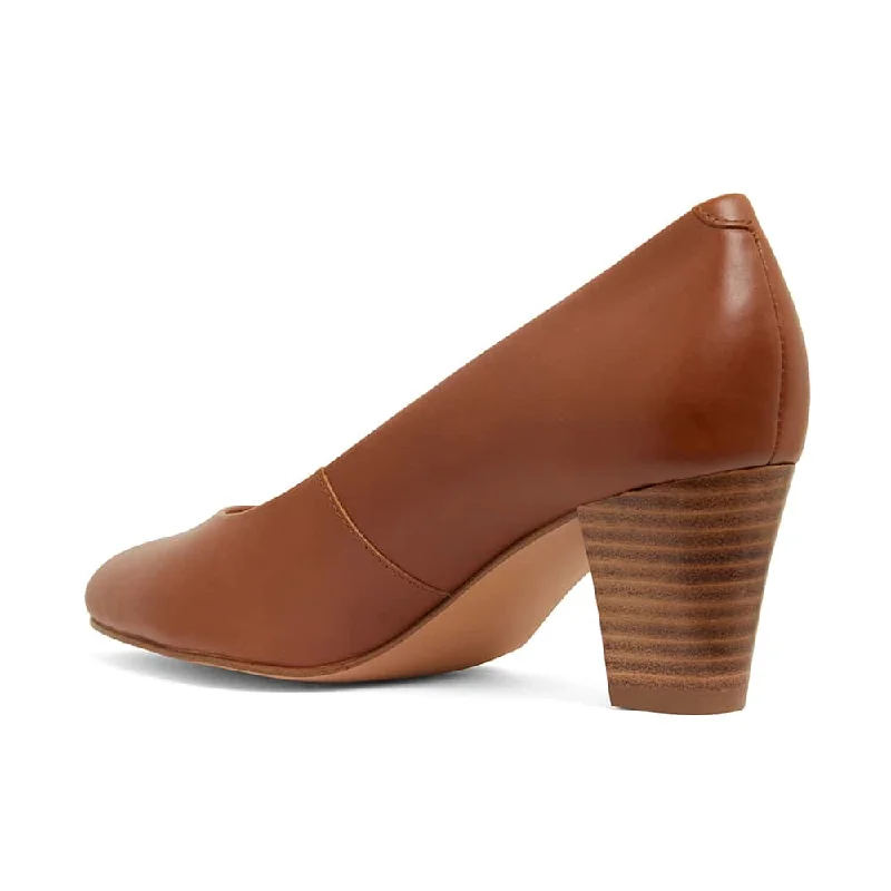 Marley Heel in Cognac Leather