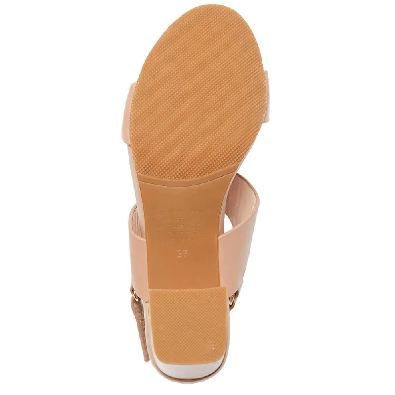 Nadia Heel in Nude Leather