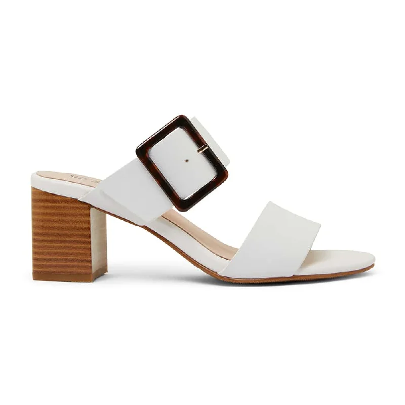 Nate Heel in White Leather