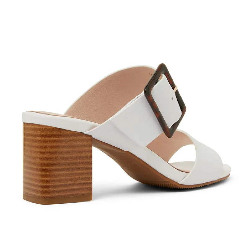 Nate Heel in White Leather