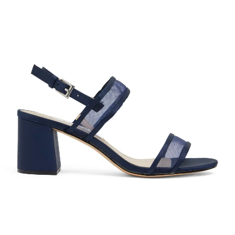 Nelley Heel in Navy Fabric