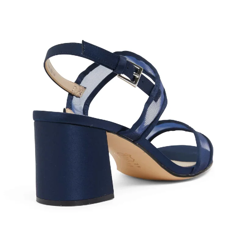 Nelley Heel in Navy Fabric