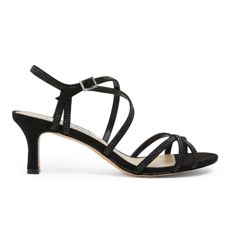 Netti Heel in Black Smooth