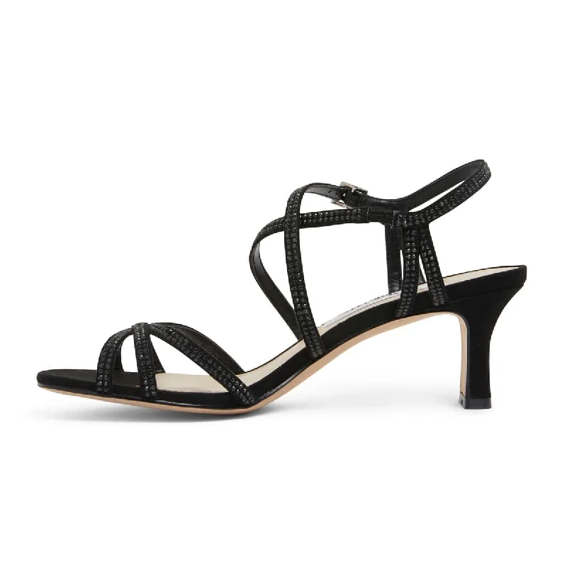 Netti Heel in Black Smooth