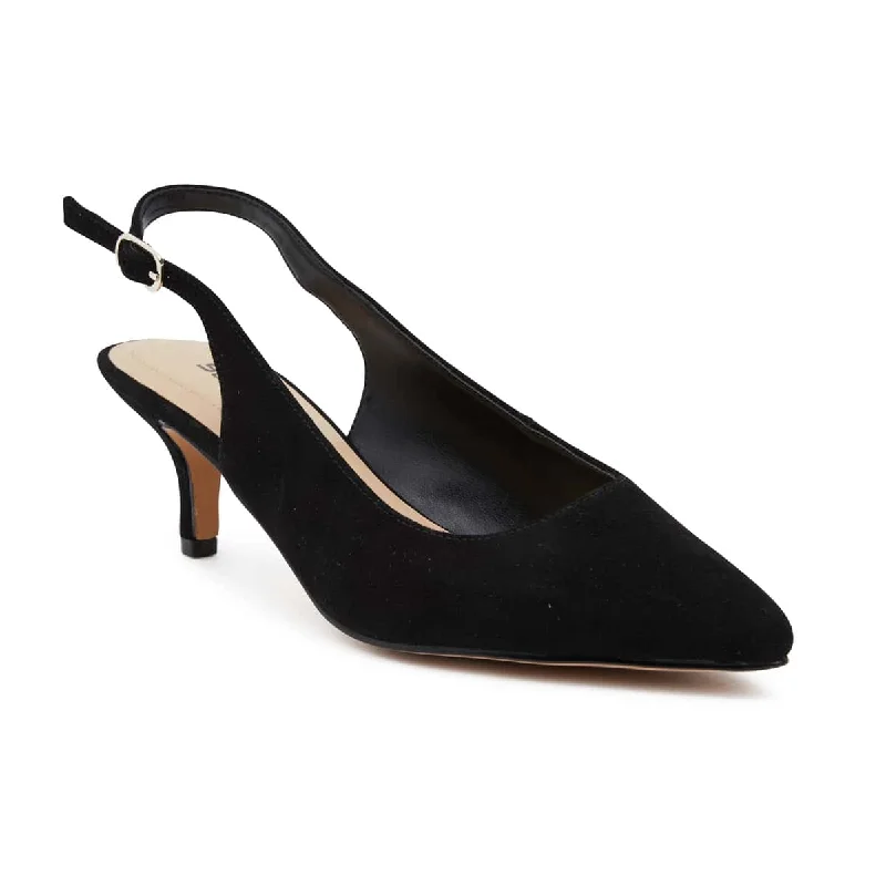 Nina Heel in Black Suede