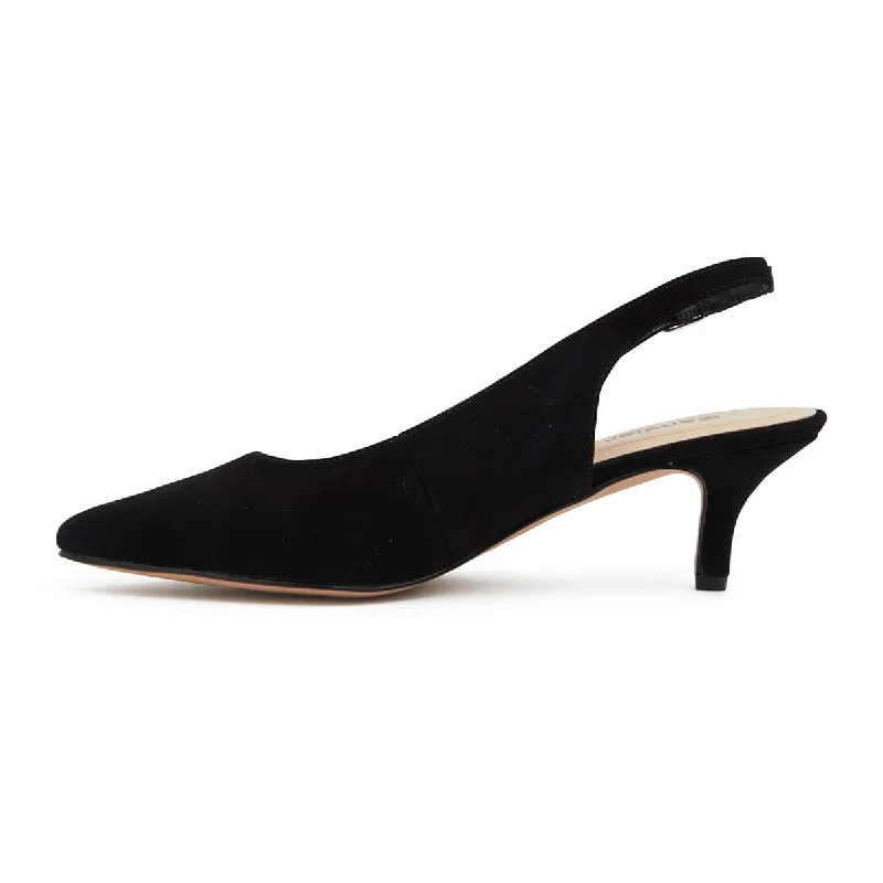 Nina Heel in Black Suede