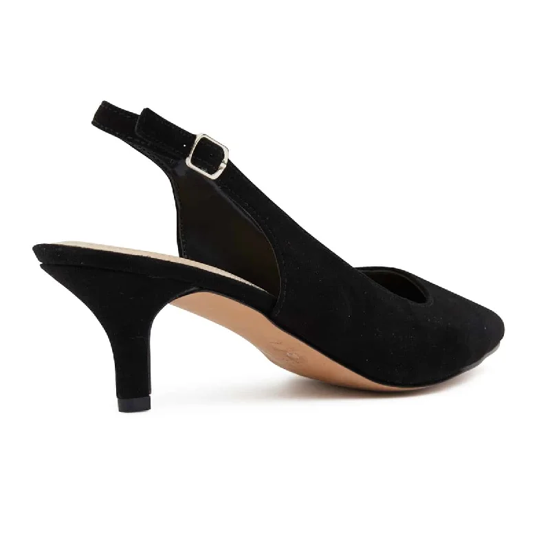 Nina Heel in Black Suede