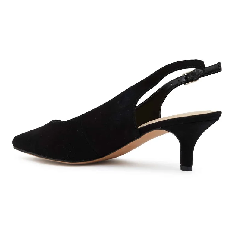 Nina Heel in Black Suede