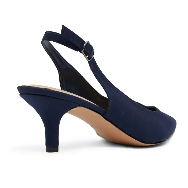 Nina Heel in Navy Fabric