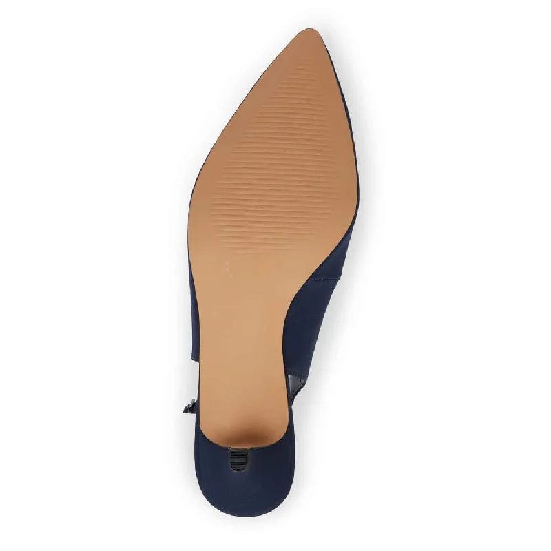 Nina Heel in Navy Fabric