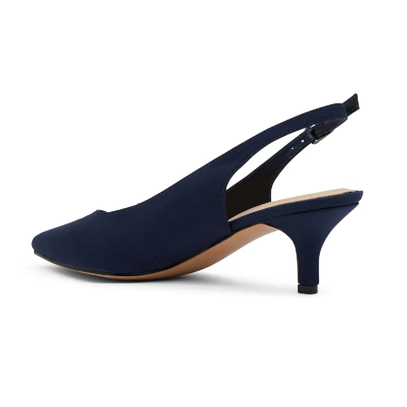 Nina Heel in Navy Fabric