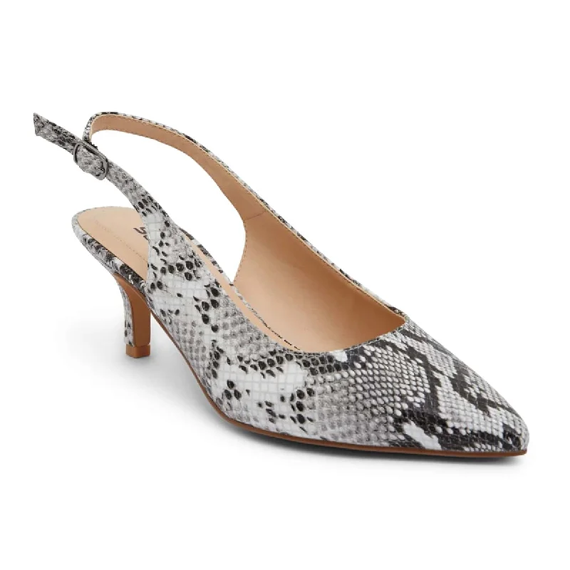 Nina Heel in Neutral Snake Leather