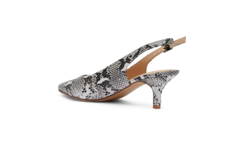 Nina Heel in Neutral Snake Leather