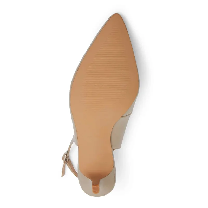 Nina Heel in Nude Leather