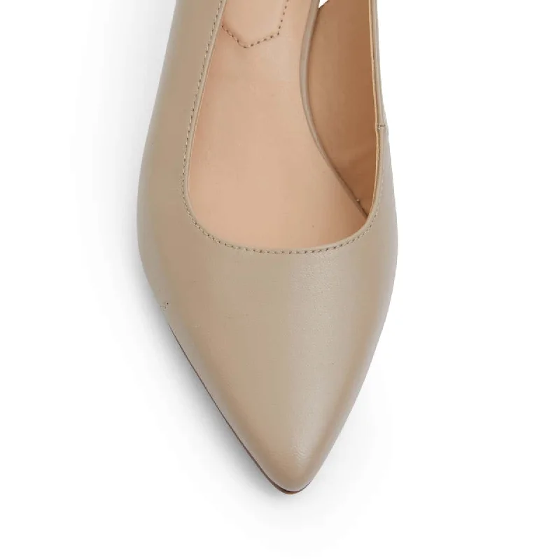 Nina Heel in Nude Leather