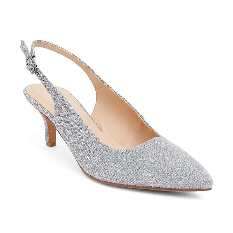 Nina Heel in Pewter Sparkle