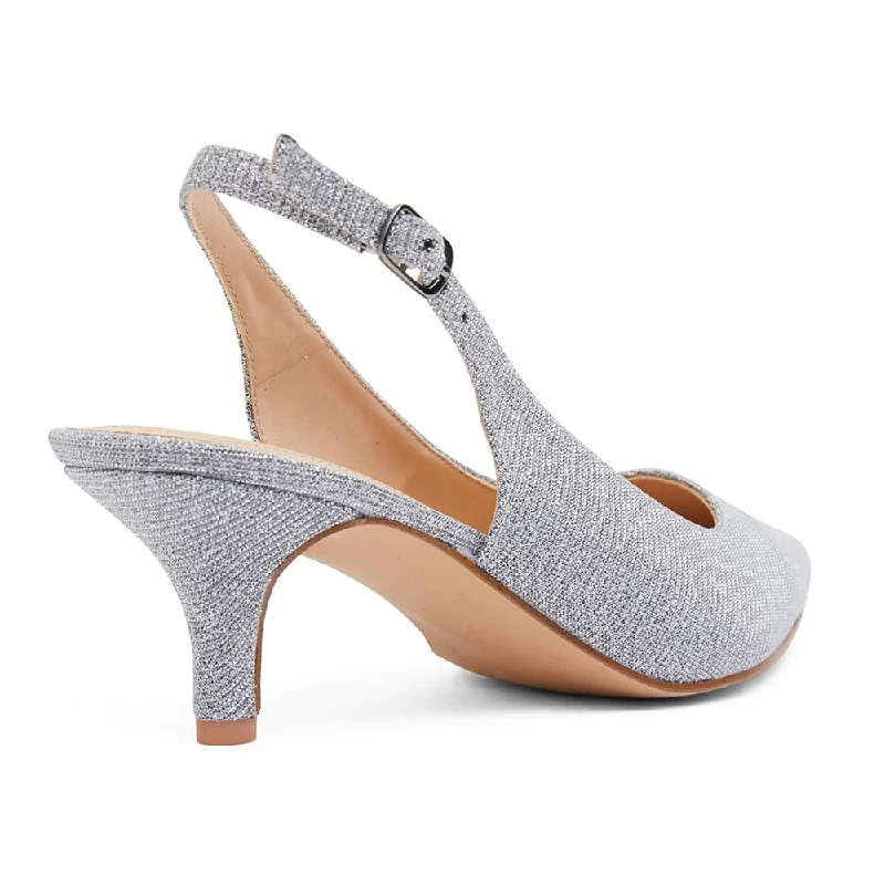 Nina Heel in Pewter Sparkle