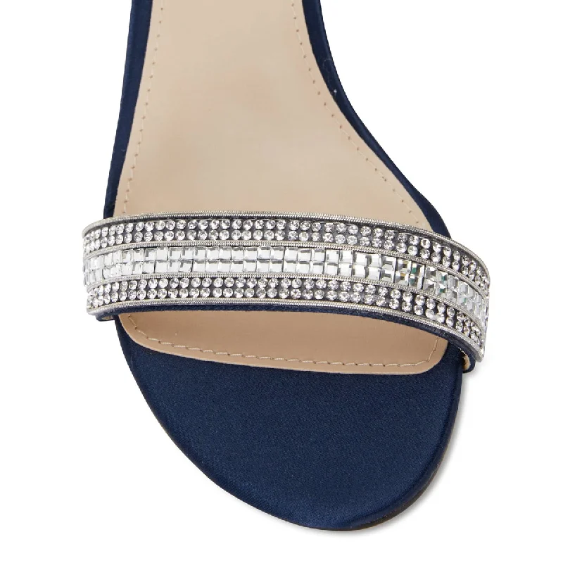 Noela Heel in Navy Satin