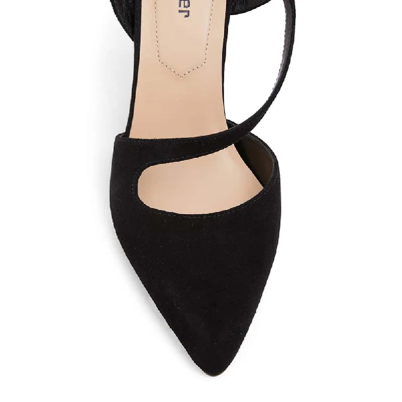 Odessa Heel in Black Suede