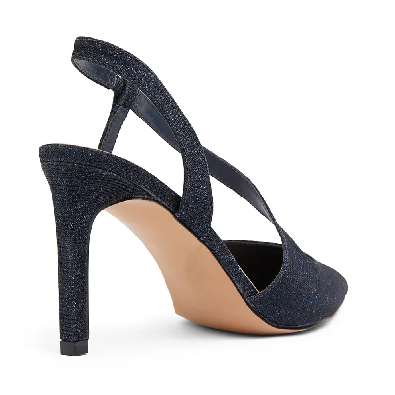 Odessa Heel in Navy Sparkle