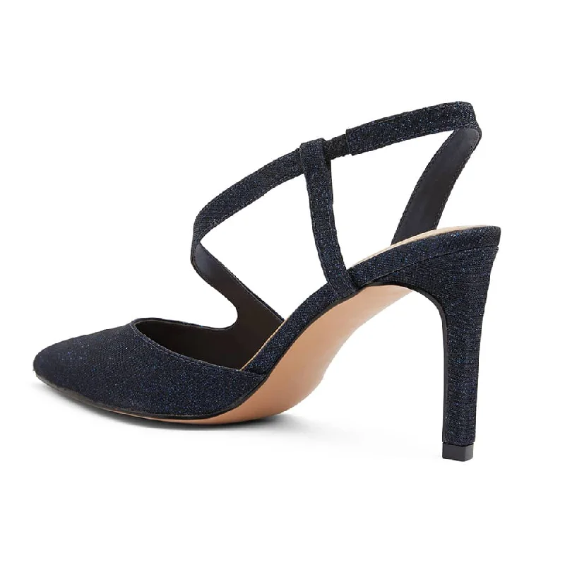 Odessa Heel in Navy Sparkle