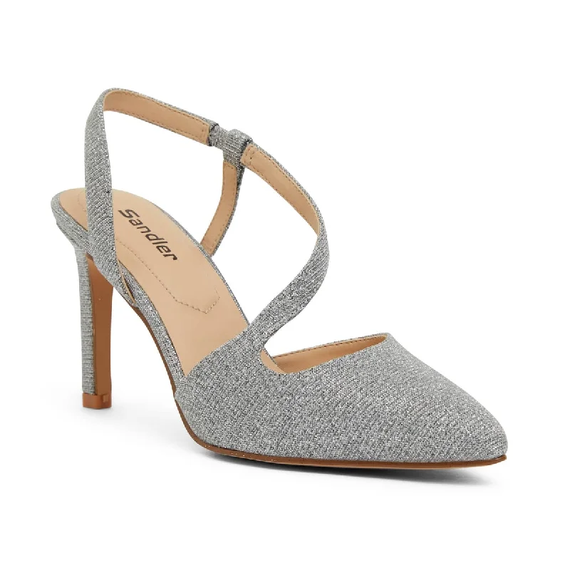 Odessa Heel in Pewter Sparkle