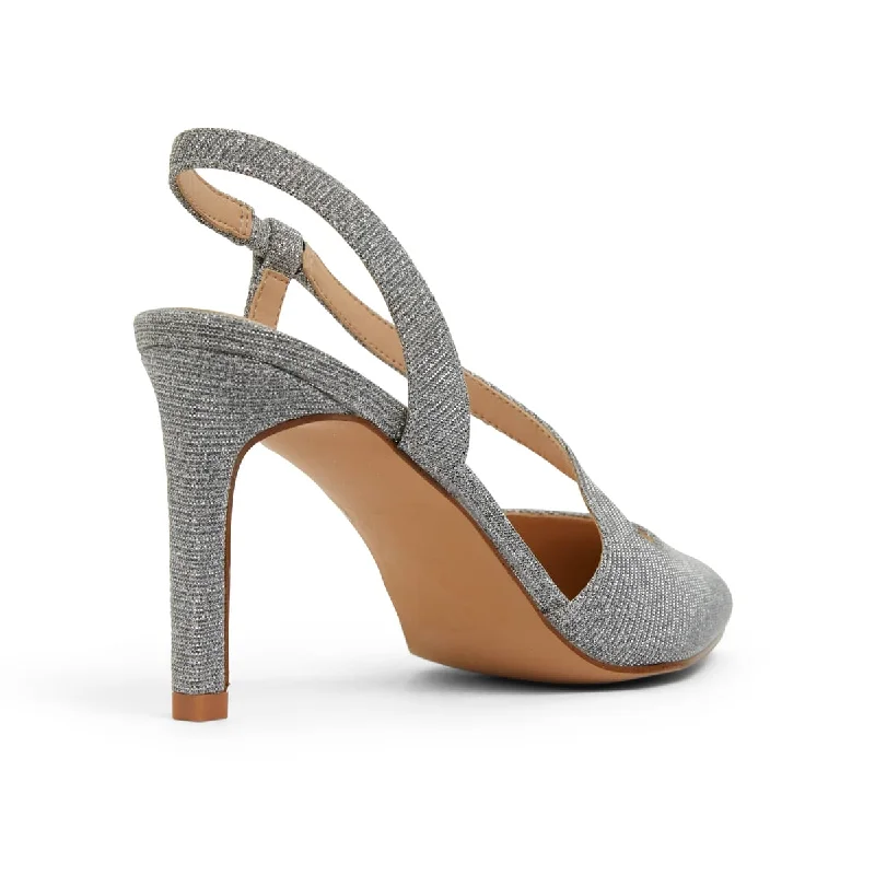 Odessa Heel in Pewter Sparkle