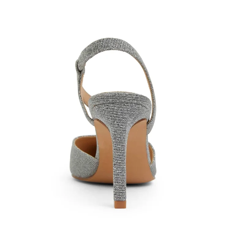 Odessa Heel in Pewter Sparkle