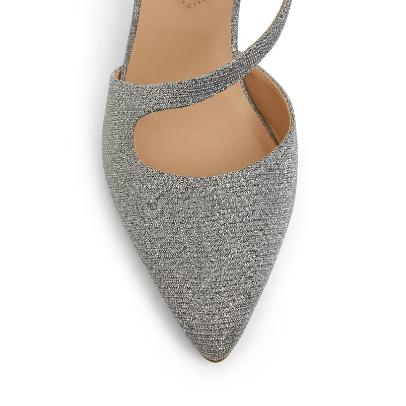 Odessa Heel in Pewter Sparkle