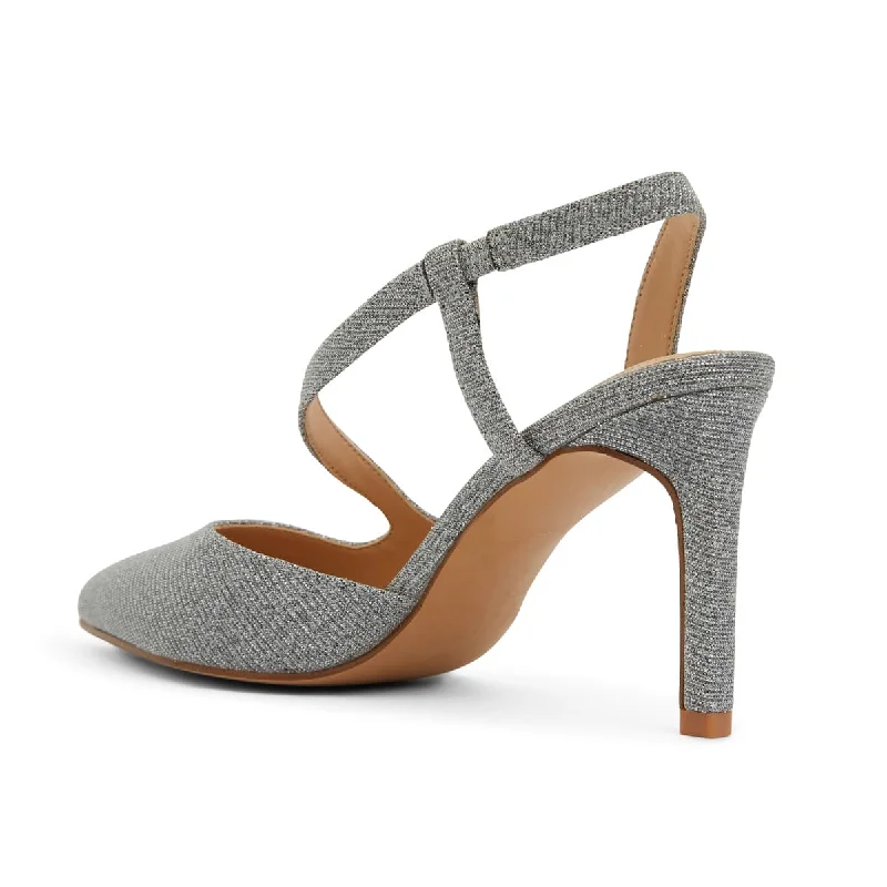 Odessa Heel in Pewter Sparkle