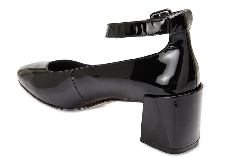 Ophelia Heel in Black Patent