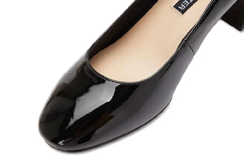 Ophelia Heel in Black Patent