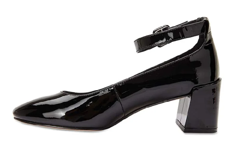 Ophelia Heel in Black Patent