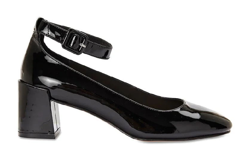 Ophelia Heel in Black Patent