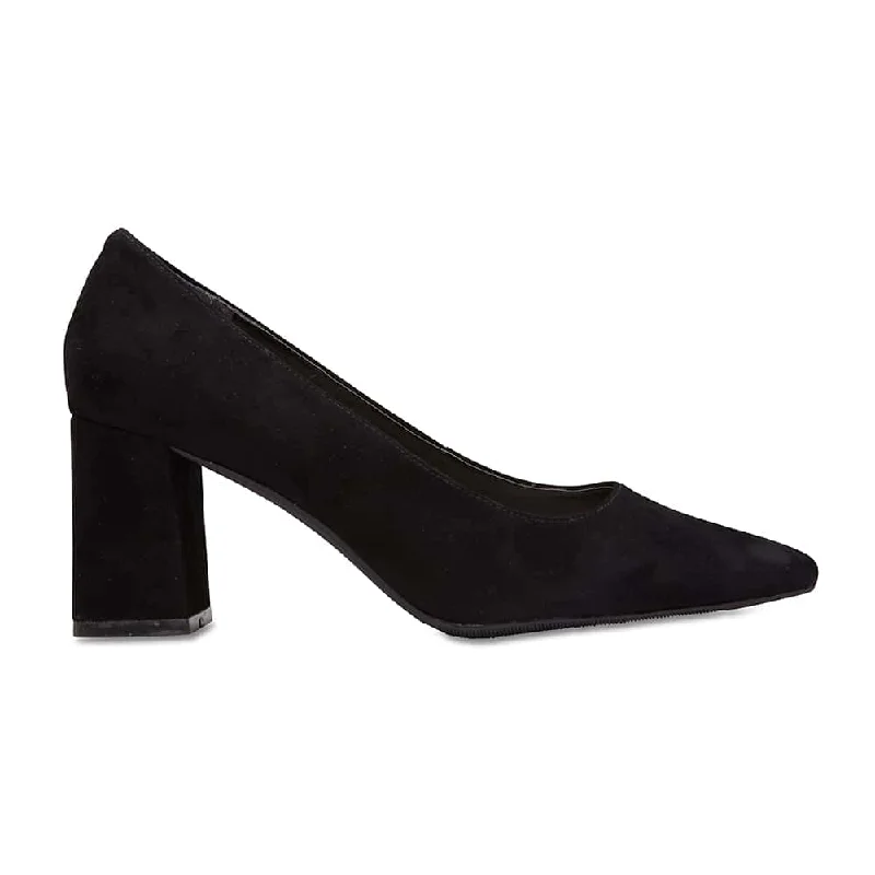 Paige Heel in Black Suede