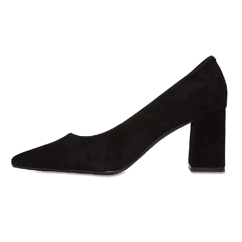 Paige Heel in Black Suede