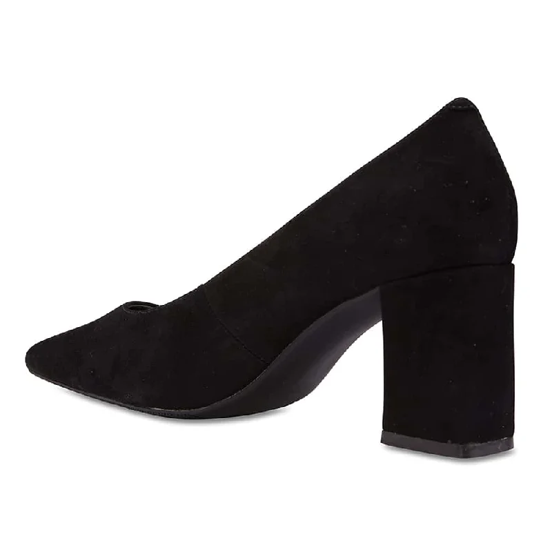 Paige Heel in Black Suede