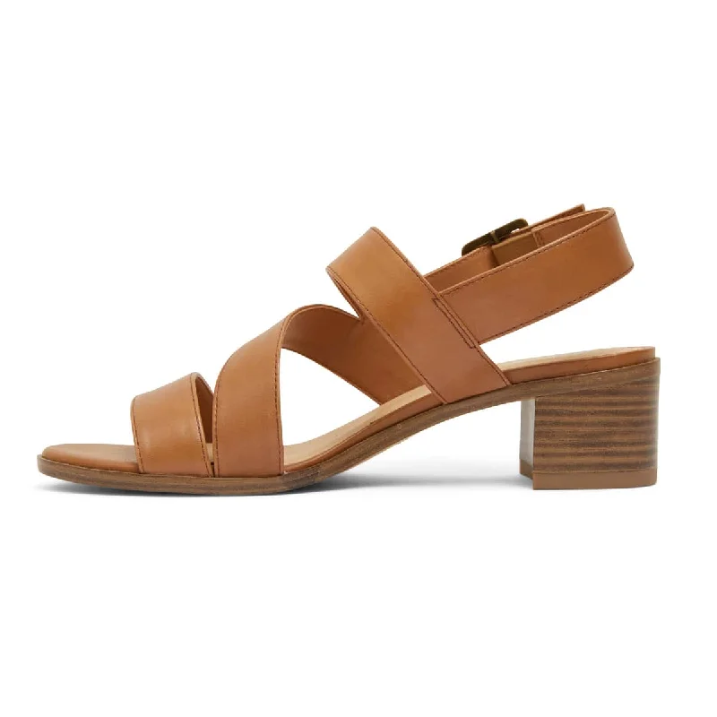 Pasadena Heel in Tan Leather