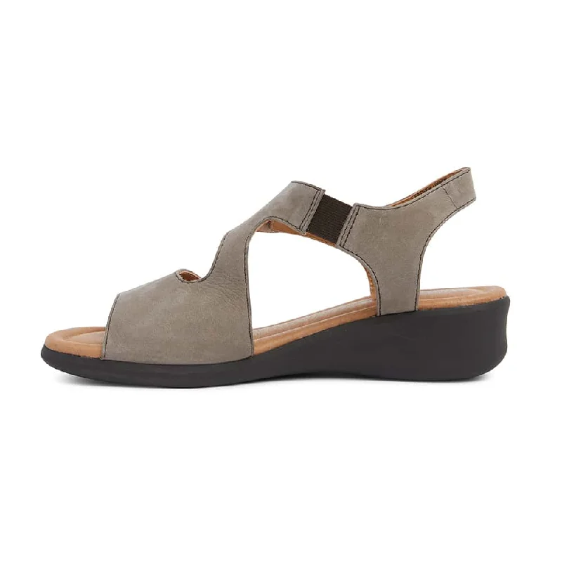 Patty Heel in Grey Leather