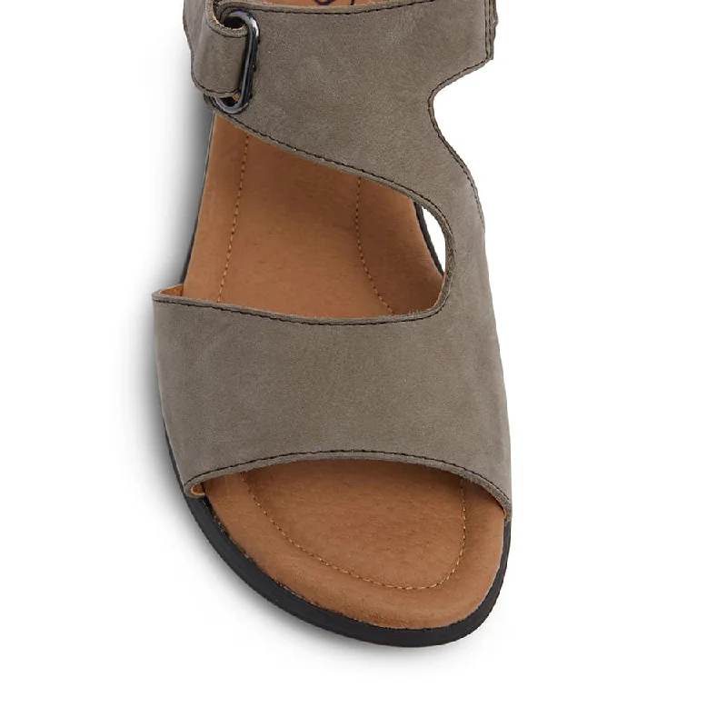 Patty Heel in Grey Leather